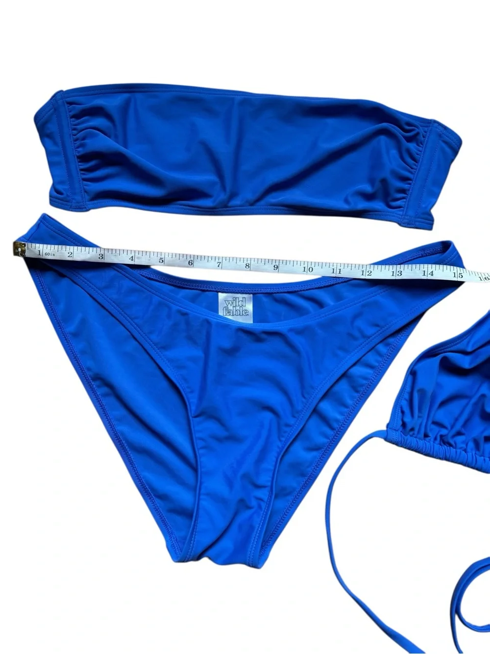 wild fable Royal Blue Three-Piece Bikini Set